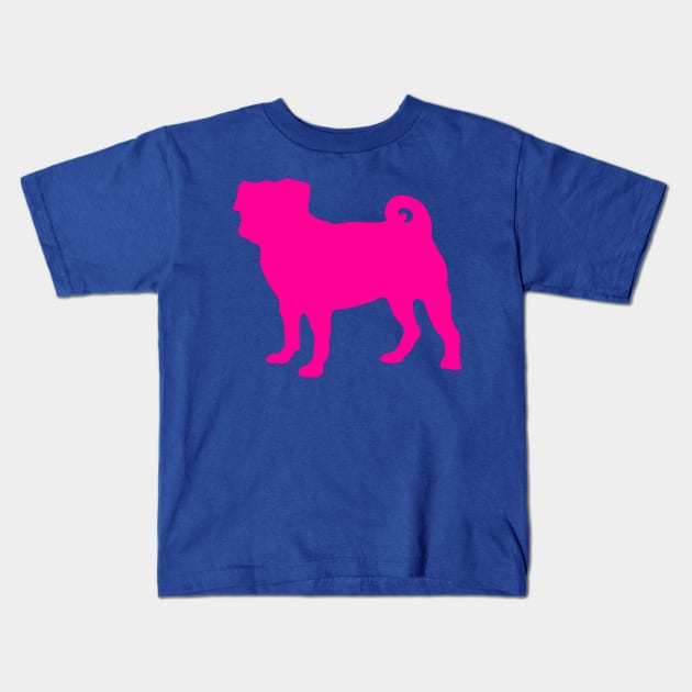 Pink Pug Kids T-Shirt by XOOXOO